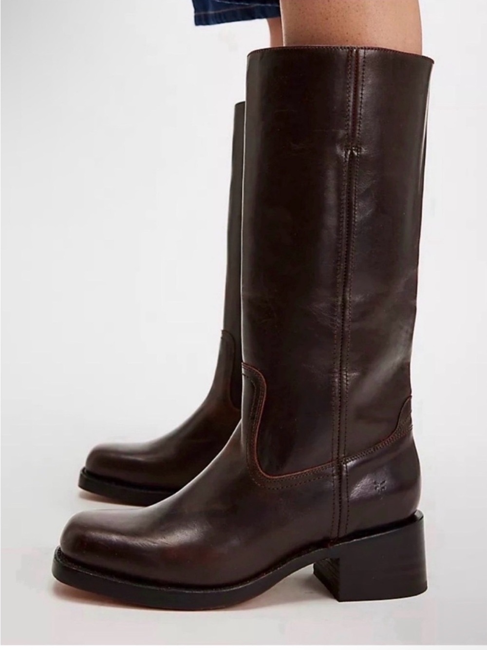 🤎 NEW FRYE CAMPUS 14L Tall Genuine Leather Boots in Bourbon Sz: 7.5 🤎